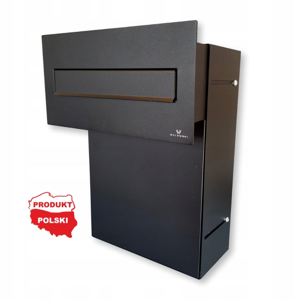 Letterbox through the wall for embedding Black 19-28 cm R20 Walews