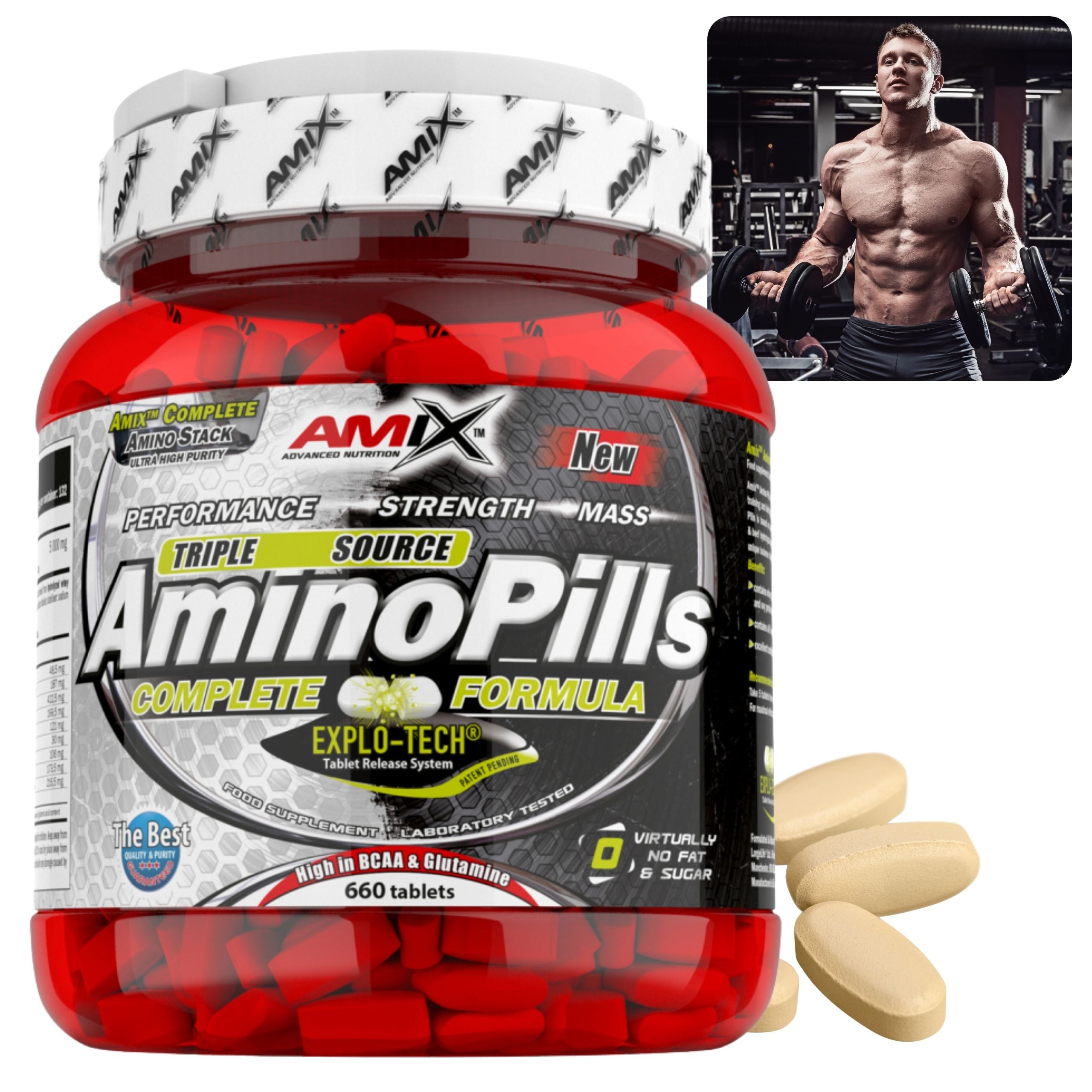 Leucine Isoleucine Valine Amino Acids BCAA Muscle Regeneration 660 tablets