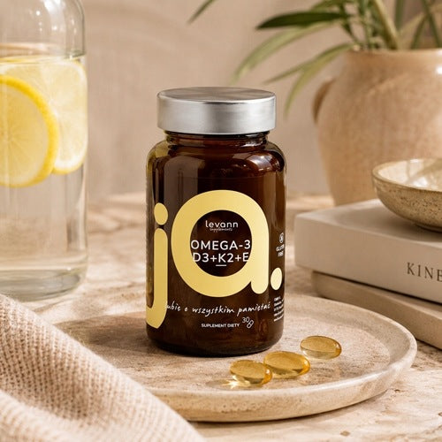 Levann Supplements "jA" Omega 3 K2+D3+E for immunity and healthy bones 30 kaps Packaging status original