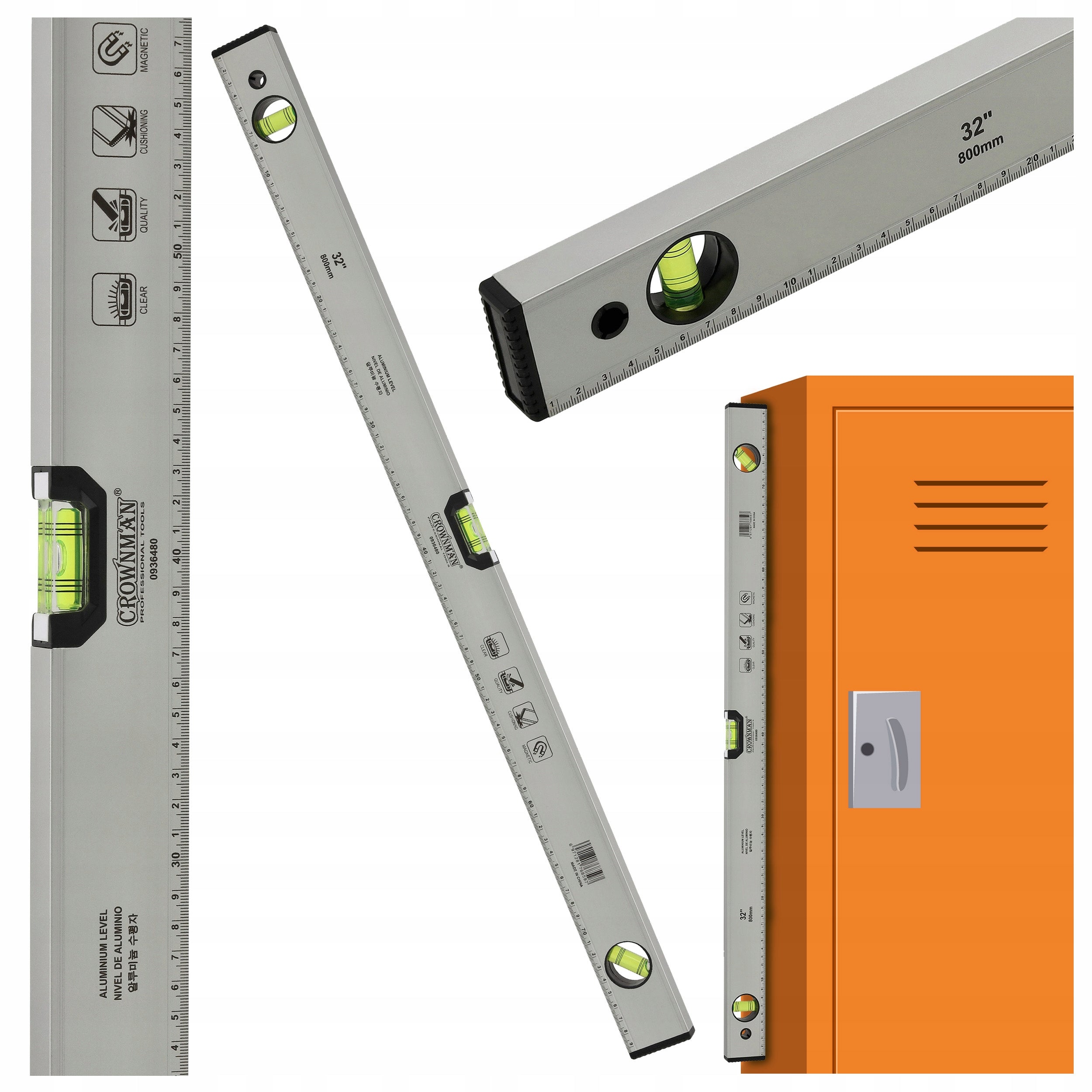 Level 80cm Aluminum Level With Magnet Dimension 3 Libels 800mm