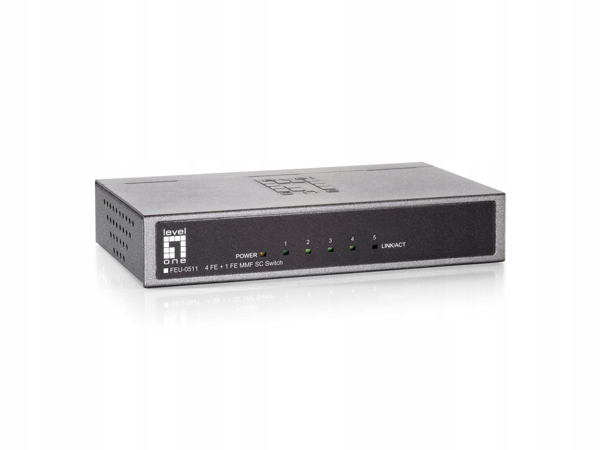 LevelOne 5-Port Fast Ethernet Switch with SC Port