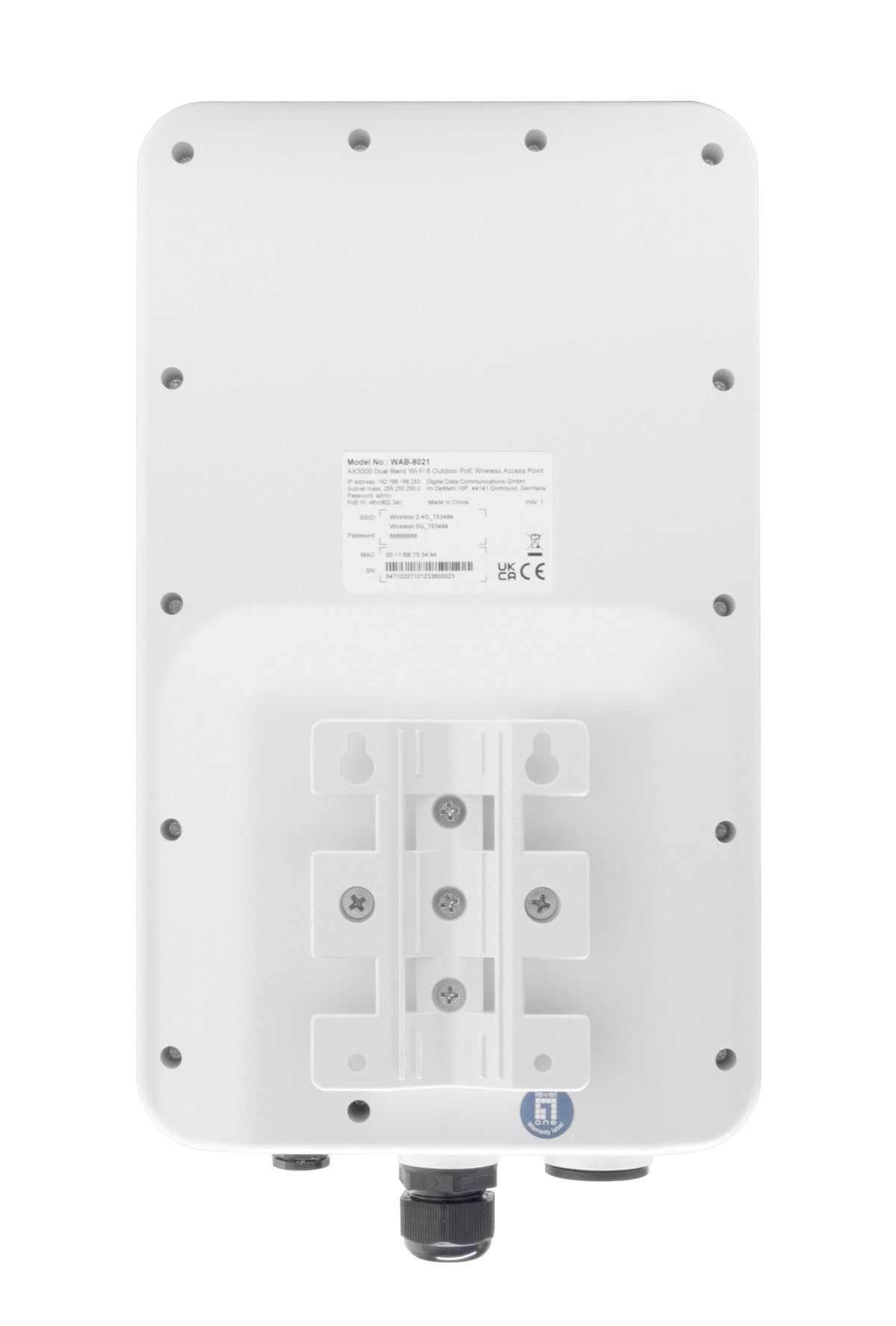 LevelOne AX3000 Wi-Fi 6 PoE Access Point 2,4 GHz 5 GHz Model AX3000