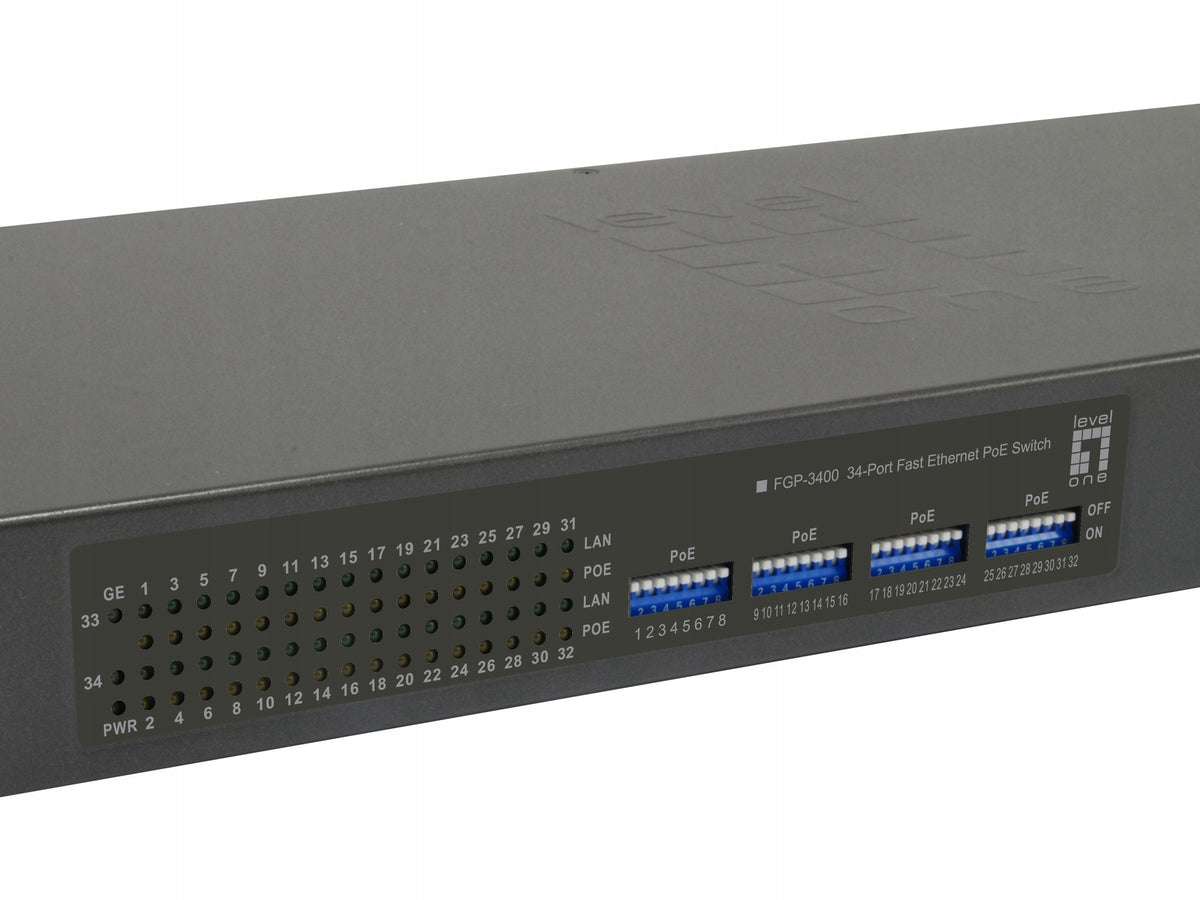 LevelOne FGP-3400W380 - Switch - 32 x 10/100 (PoE+) Manufacturer LevelOne