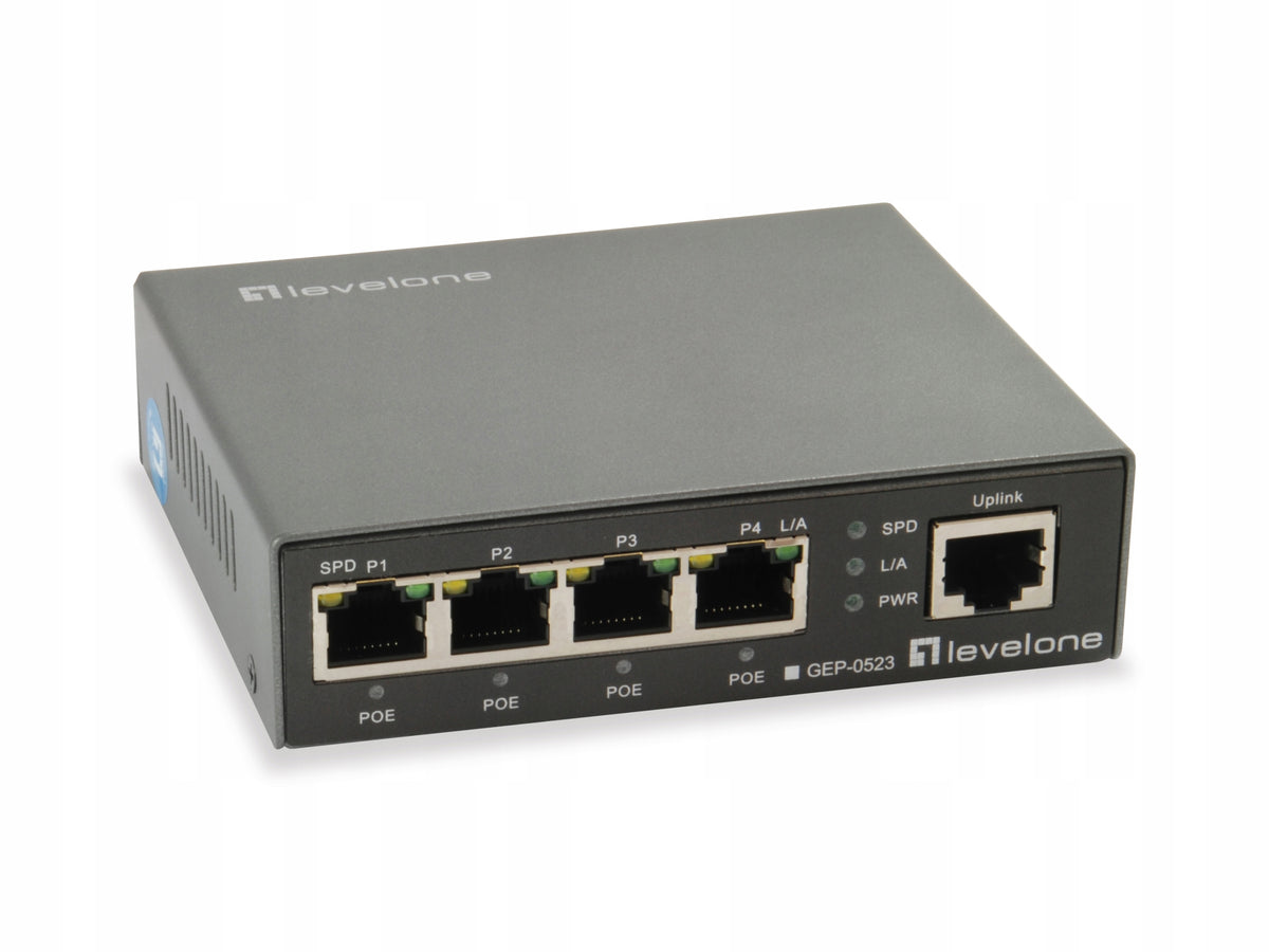 LevelOne GEP-0523 - Switch - 4 x 10/100/1000 (PoE+)