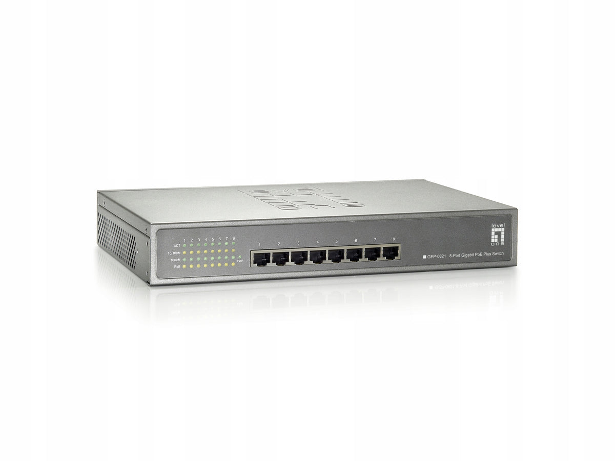 LevelOne GEP-0821 - Switch - 8 x 10/100/1000 (PoE)