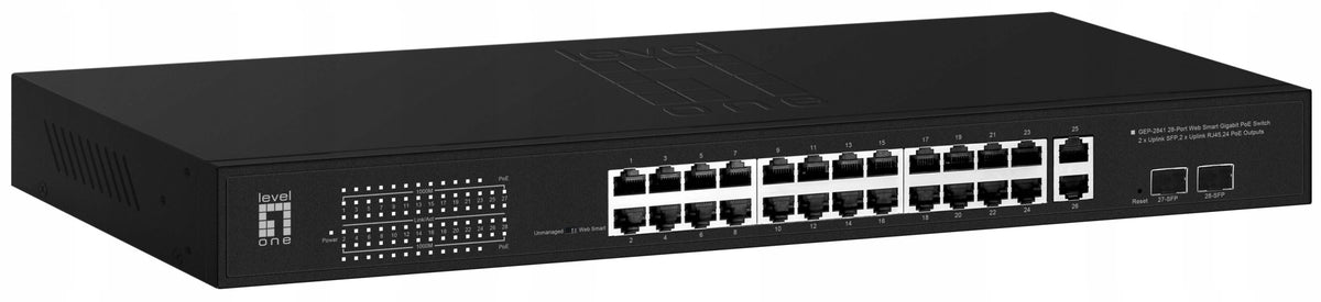 LevelOne GEP-2841, managed L2, Gigabit Ethernet PoE