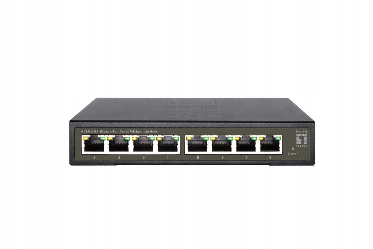 LevelOne Hilbert 8-Port Gigabit PoE Smart Lite Switch - 802.3a