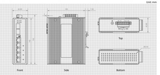 LevelOne Industrial Switch 5xGE/1xSFP/RJ45 Metal Combo Manufacturer LevelOne