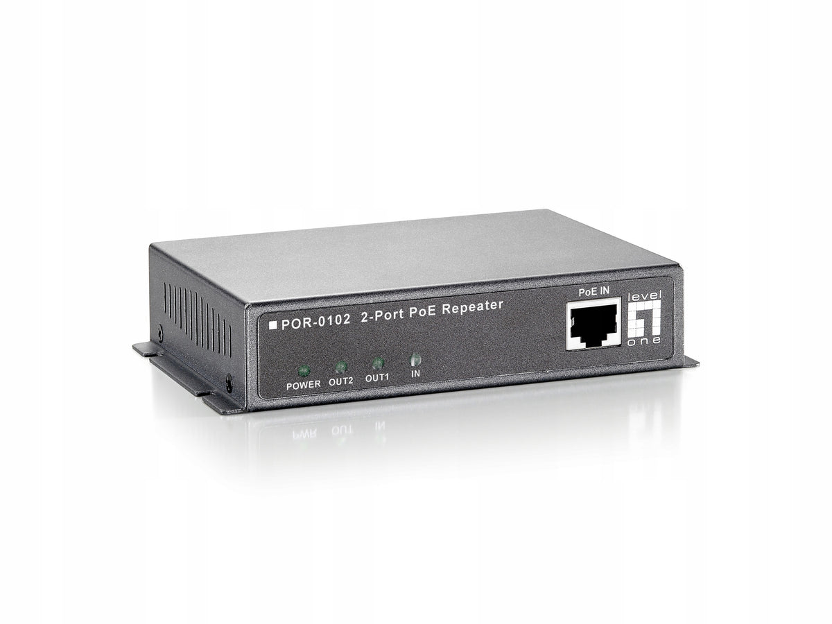 LevelOne PoE Repeater - 2 Ports, 100m, Cat5 Cable