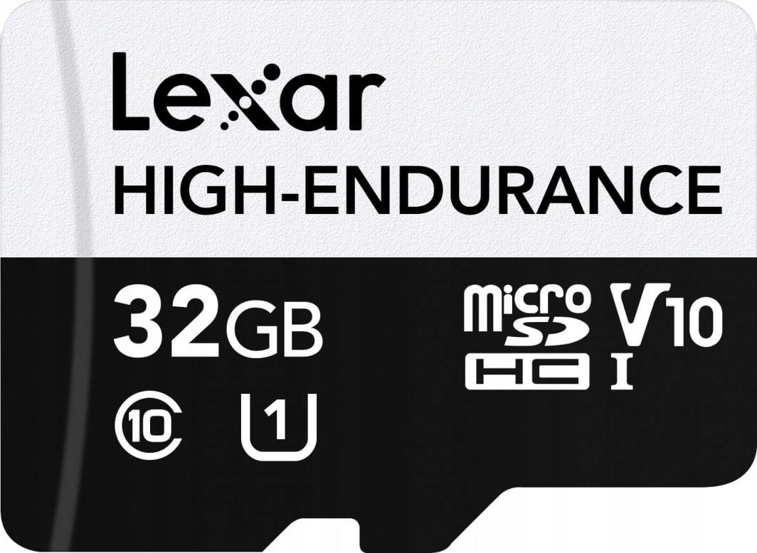 Lexar 32GB microSDHC High-Endurance UHS-I C10 A1 V10 U1 Card