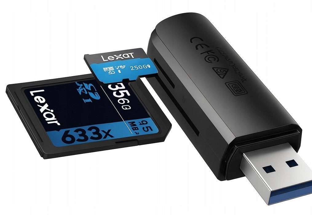 Lexar Dual-Slot USB-A Memory Card Reader – SD / microSD, USB 3.2 Manufacturer code RW 300