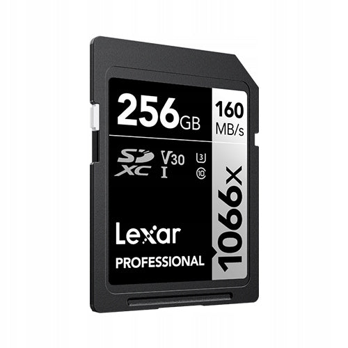 Lexar Professional 1066x SDXC Silver - SDXC Memory Card, 256GB, UHS-I, U3 Packaging status original