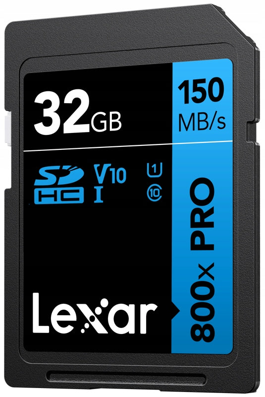 Lexar SDHC 800x Pro UHS-I Card, Class 10 (V10) U1, 150MB/s Read Speed, 32GB Manufacturer Lexar