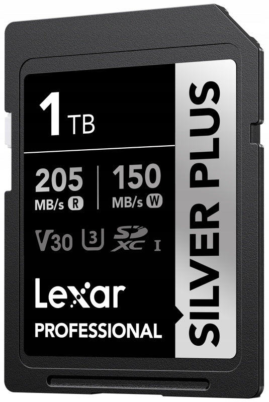 Lexar SDXC Professional Silver Plus 1TB R205MB/s W150MB/s U3 V30 UHS-I Manufacturer code 843367134168
