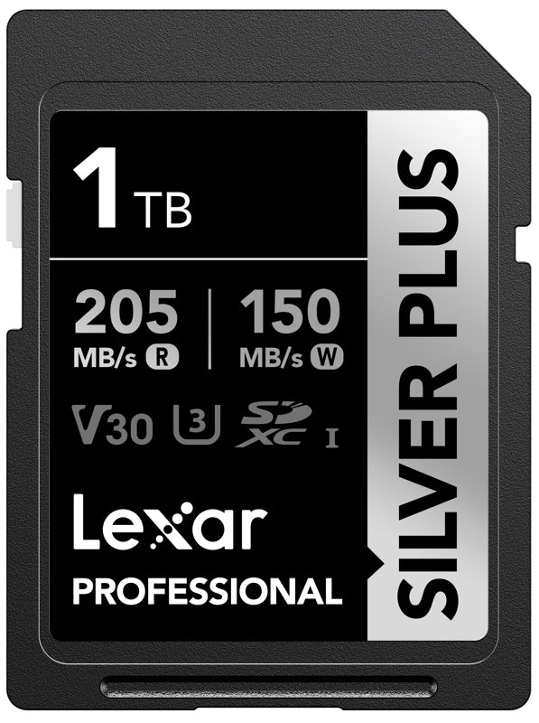 Lexar SDXC Professional Silver Plus 1TB R205MB/s W150MB/s U3 V30 UHS-I
