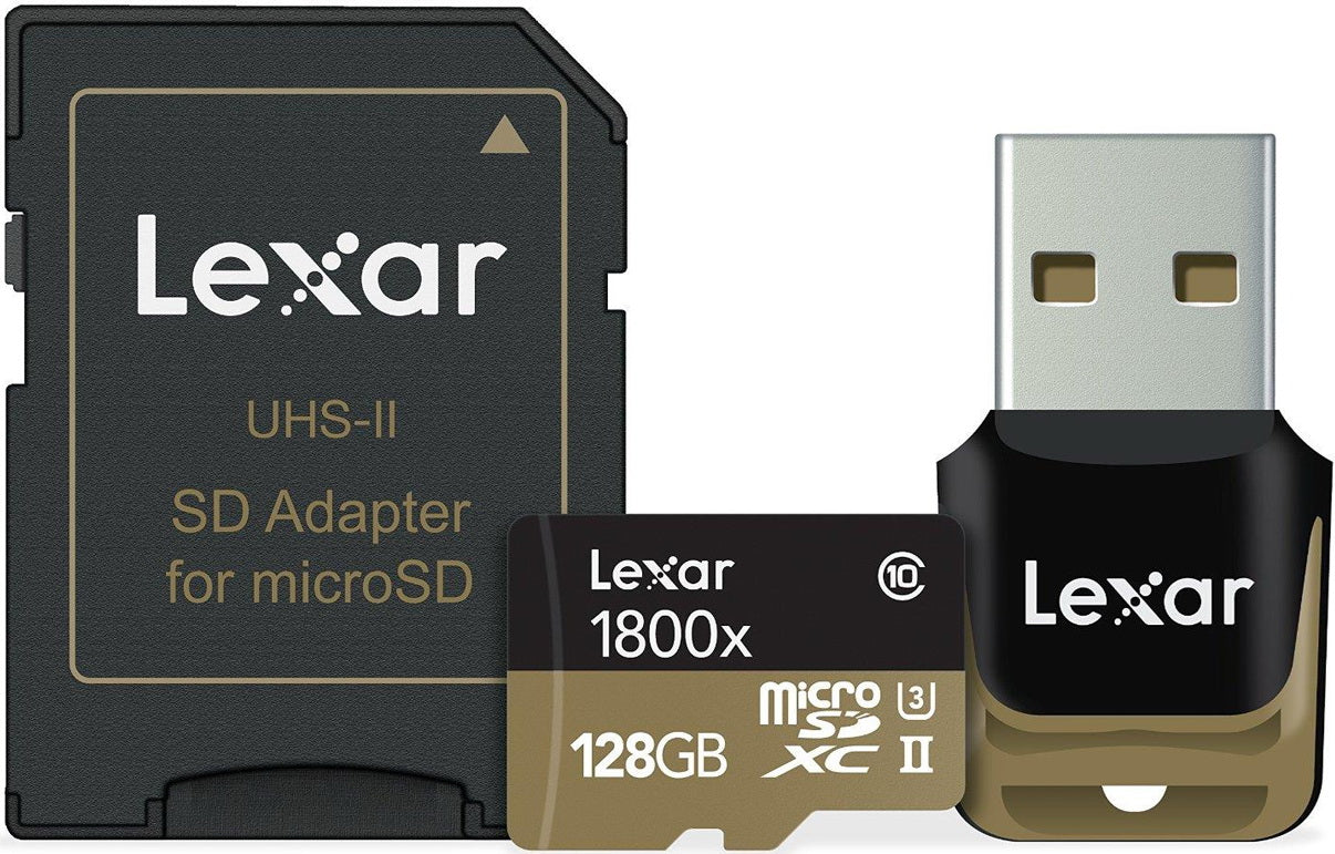 Lexar card 128GB micro SDXC 270MB/s 1800x reader