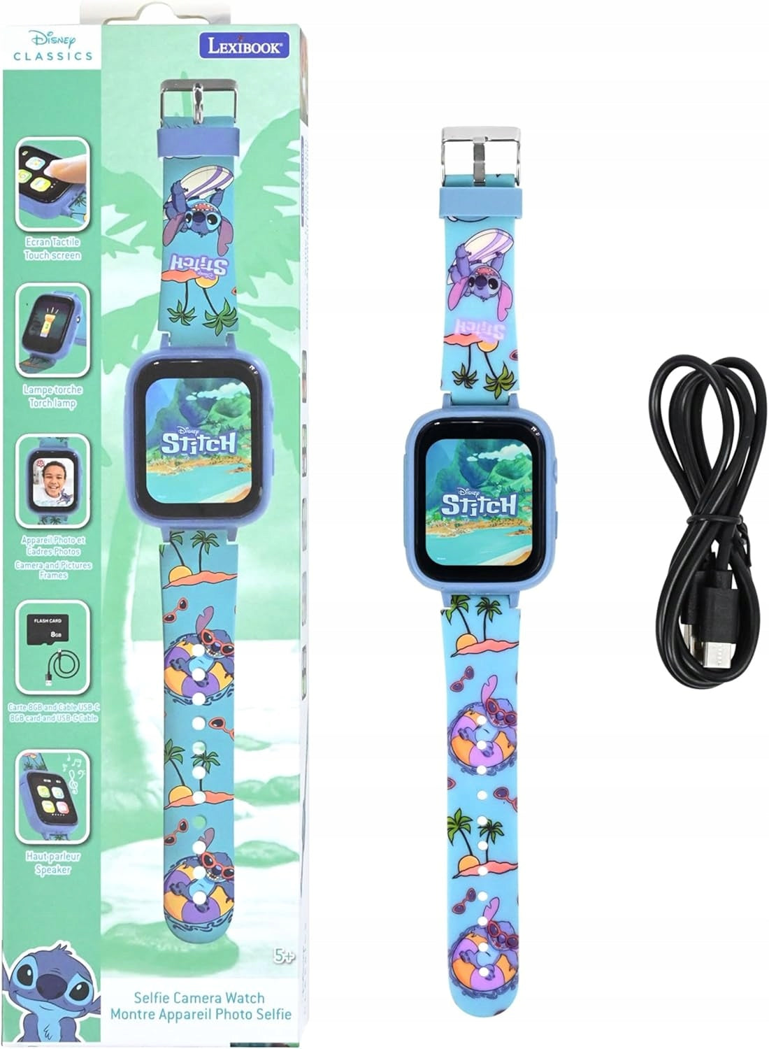 Lexibook Stitch Digital Wristwatch with Camera - Smartwatch 5+ DMW070D