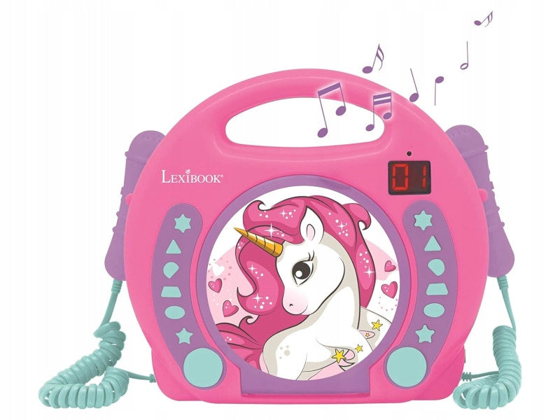 Lexibook Unicorn Portable CD Player with Speakers - Karaoke Set Manufacturer code 3380743075891