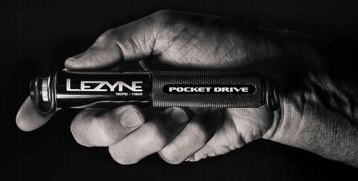 Lezyne Hand Pump CNC Pocket Drive gray 160 PSI 14cm 1-MP-PKDR-V119 Dominant material aluminum