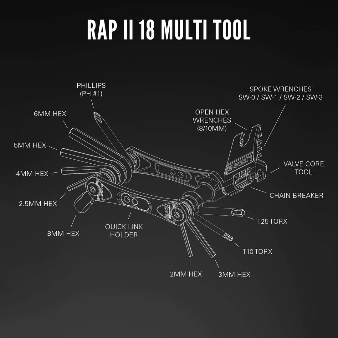 Lezyne RAP II 18 Multi Tool Handkey For multifunctional