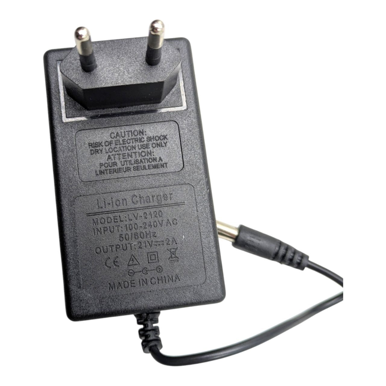 Li-Ion 21V 2A LY-2120 charger with EU plug Brand DaoLong