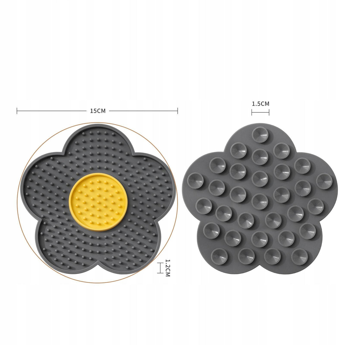 Lick Mat for Dogs Silicone Dog Slow Feeder for Grooming Training Gray Packaging status original