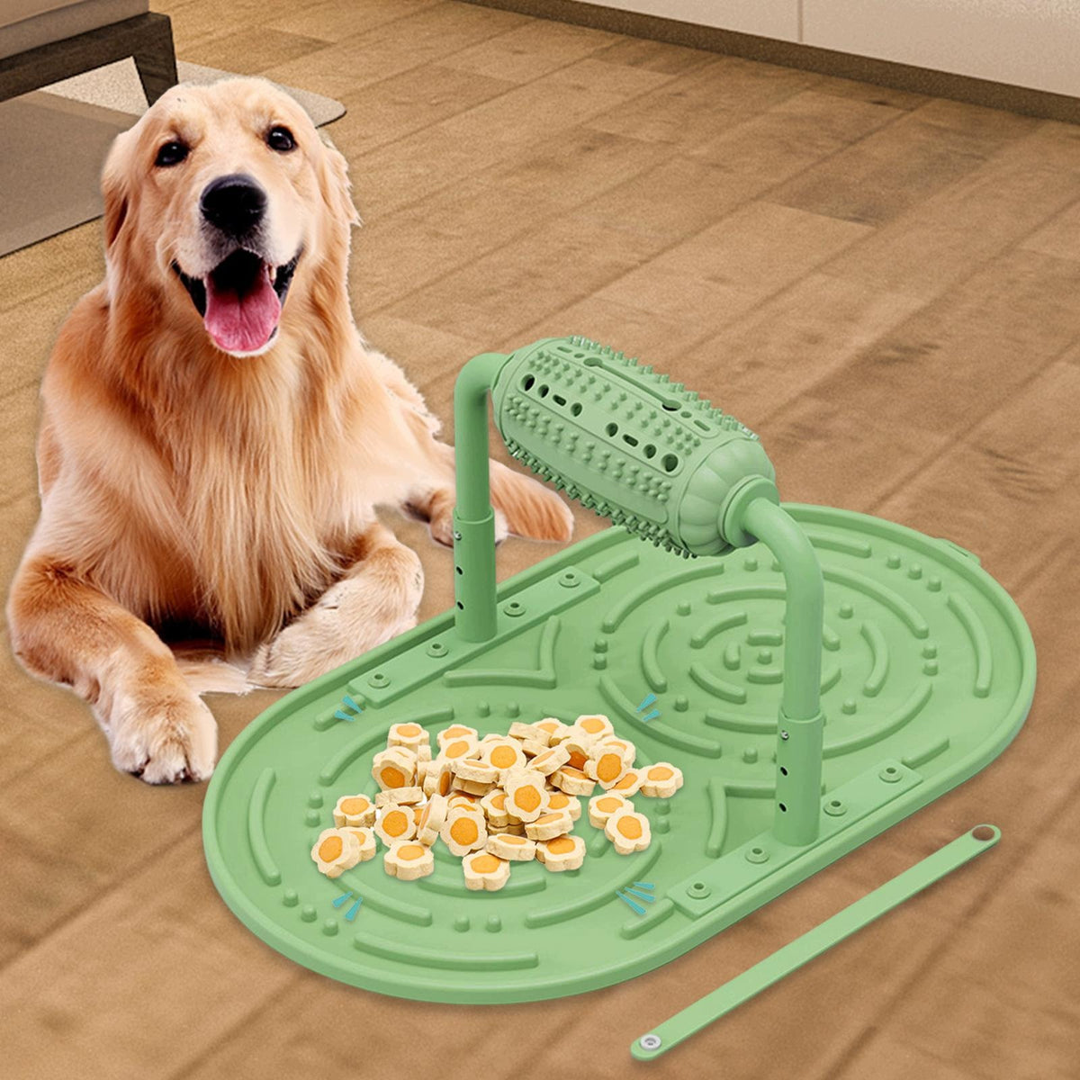 Licking Pad Dish Anti Slip Waterproof Interactive Toys Detachable Green