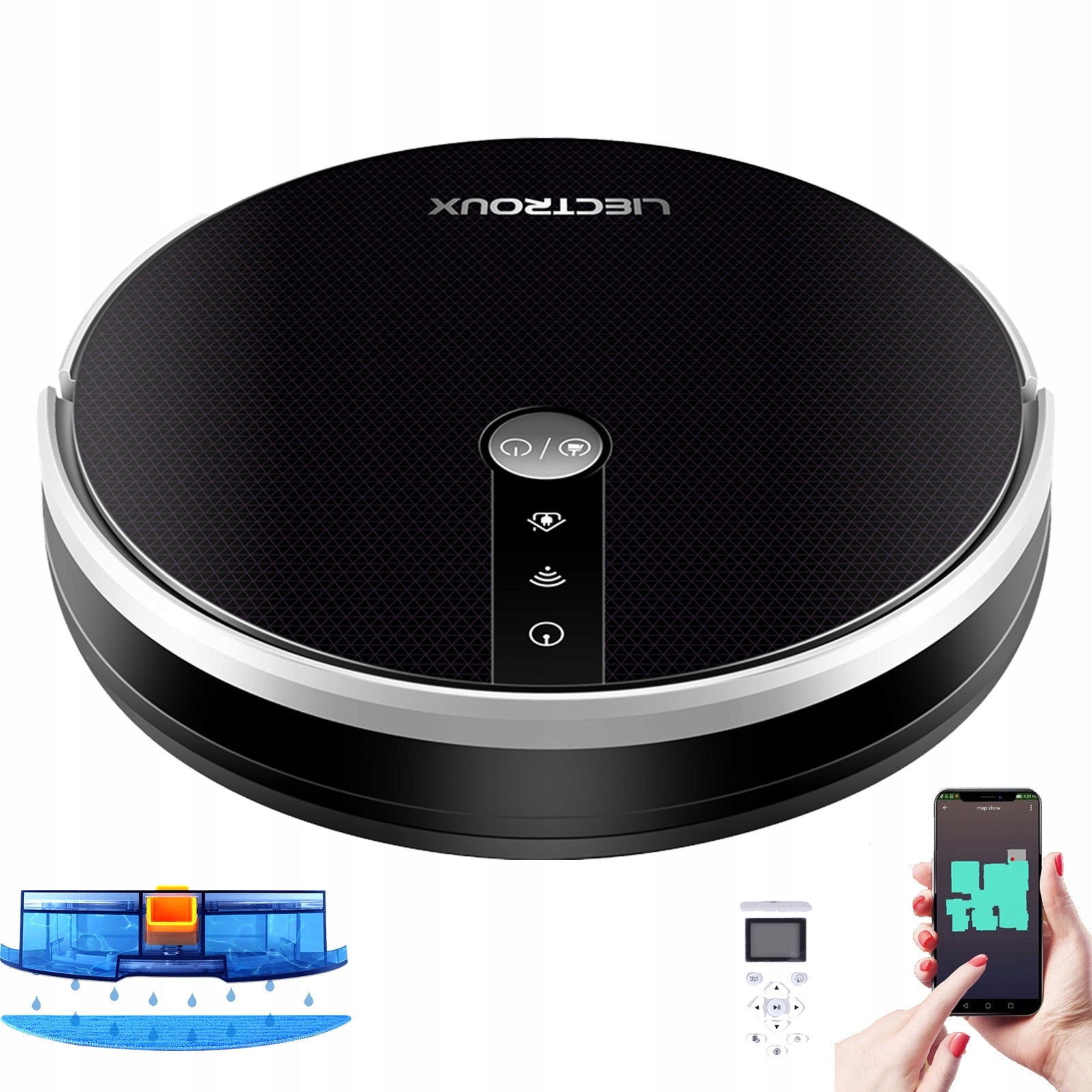 Liectroux C30B Cleaning robot Vacuum Cleaner 6000pa 2500mAh 0.6L 28w WIFI