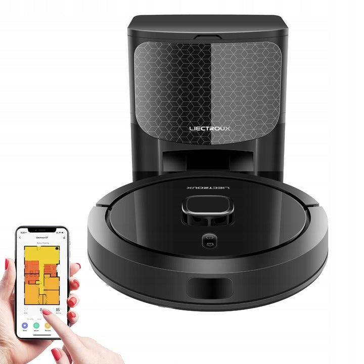 Liectroux G7 Black Robot Vacuum Cleaner 28W 300ml WIFI APP Control