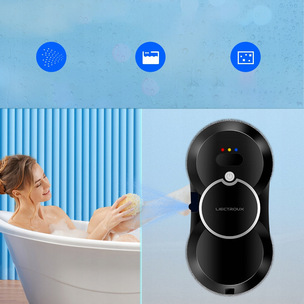 Liectroux HCR-10 smart window glass cleaning robot 80W 2800Pa 500mAh black Brand Liectroux