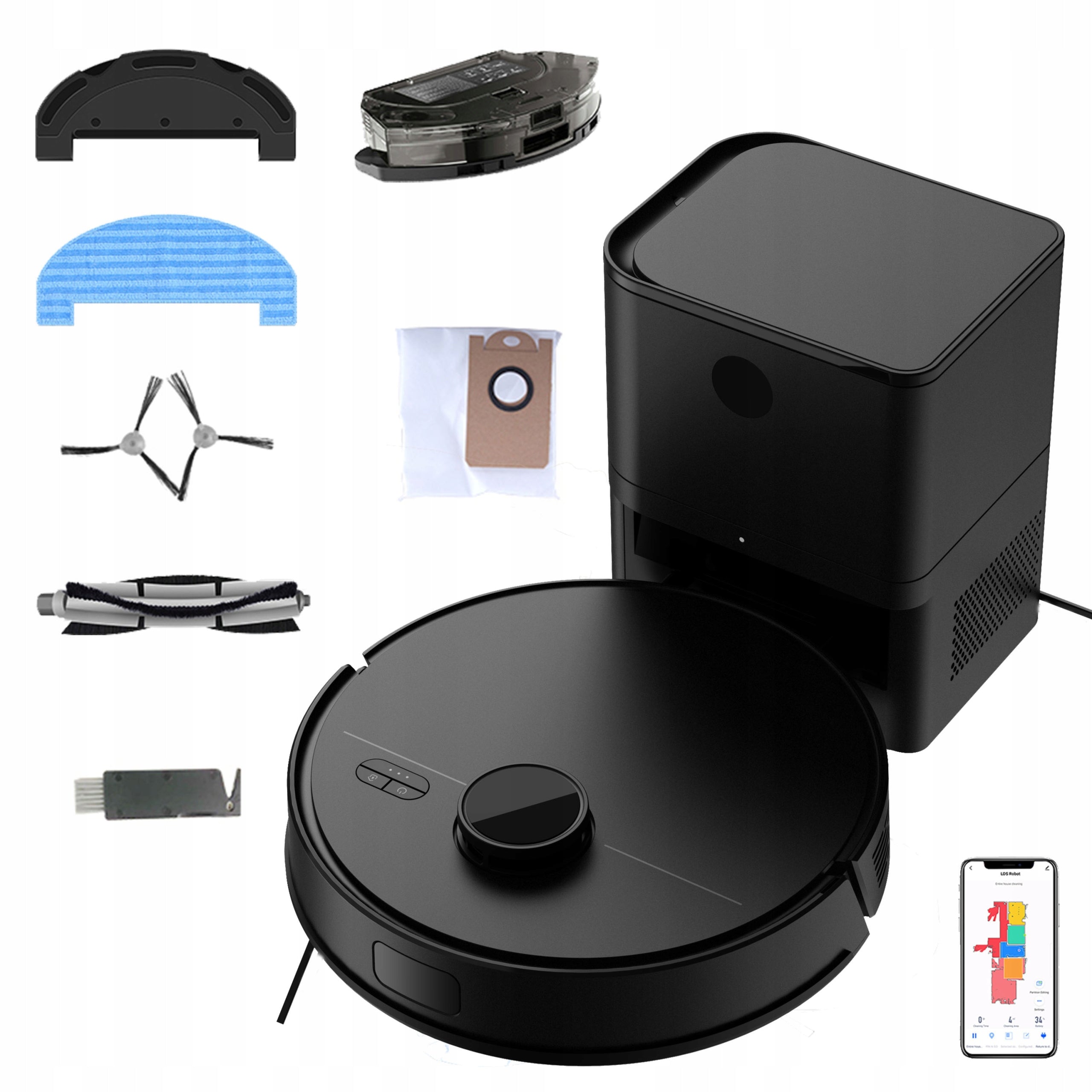 Liectroux M70 Pro smart cleaning robot cleaner mops 2in1 5000pa 75db wi-fi