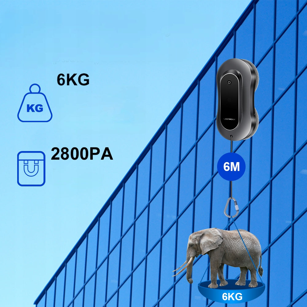 Liectroux YW810 Window Robot Cleaning 3 Modes 2800Pa 1.06kg 72W Dominant color silver/gray