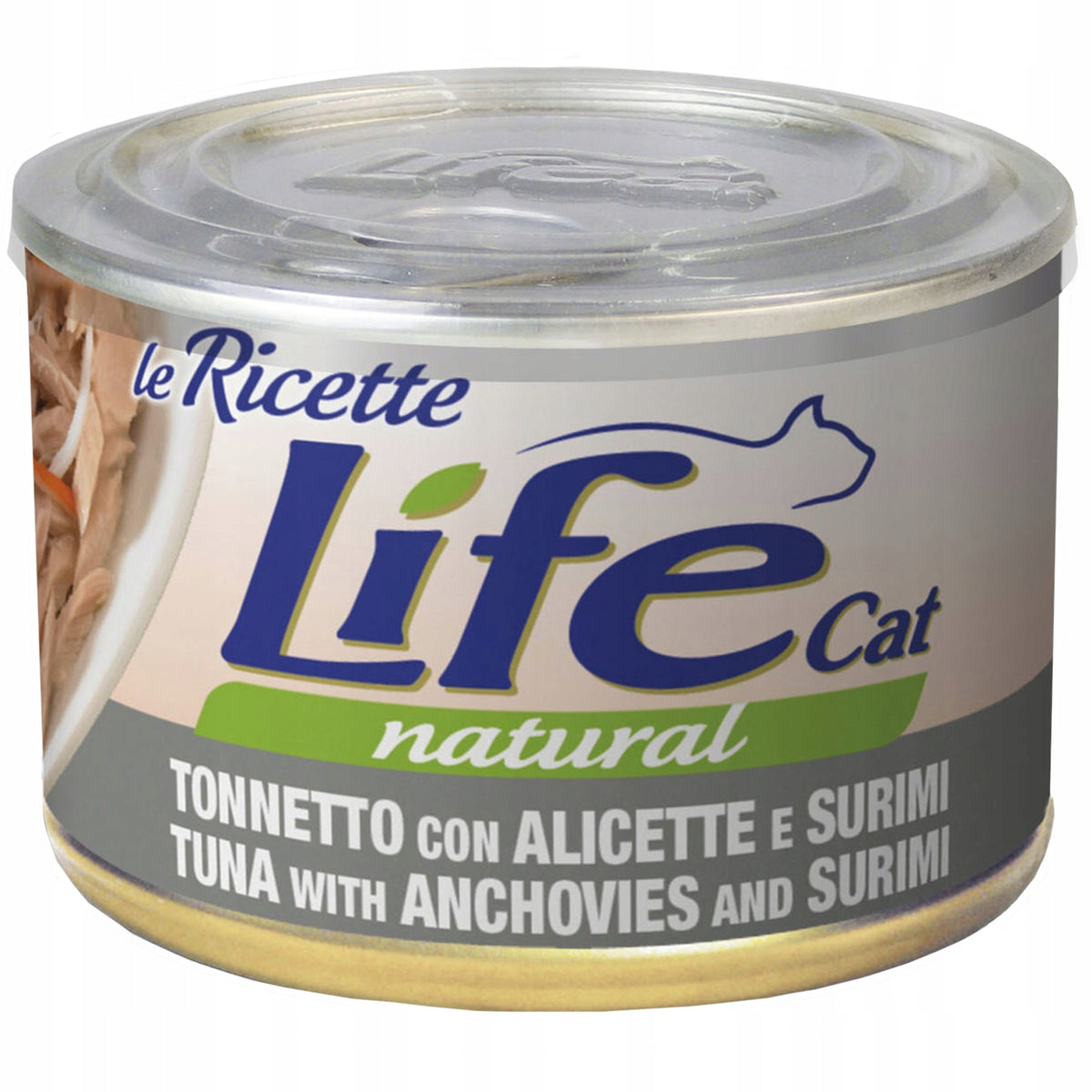 Life Cat Le Ricette Cat Food Can 150g - Tuna + Anchovy + Surimi
