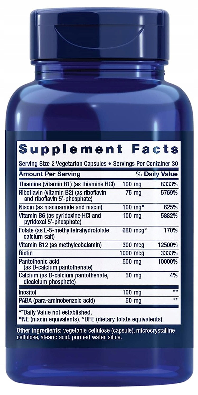Life Extension BioActive Complete B-Complex 60 capsules Packaging status original