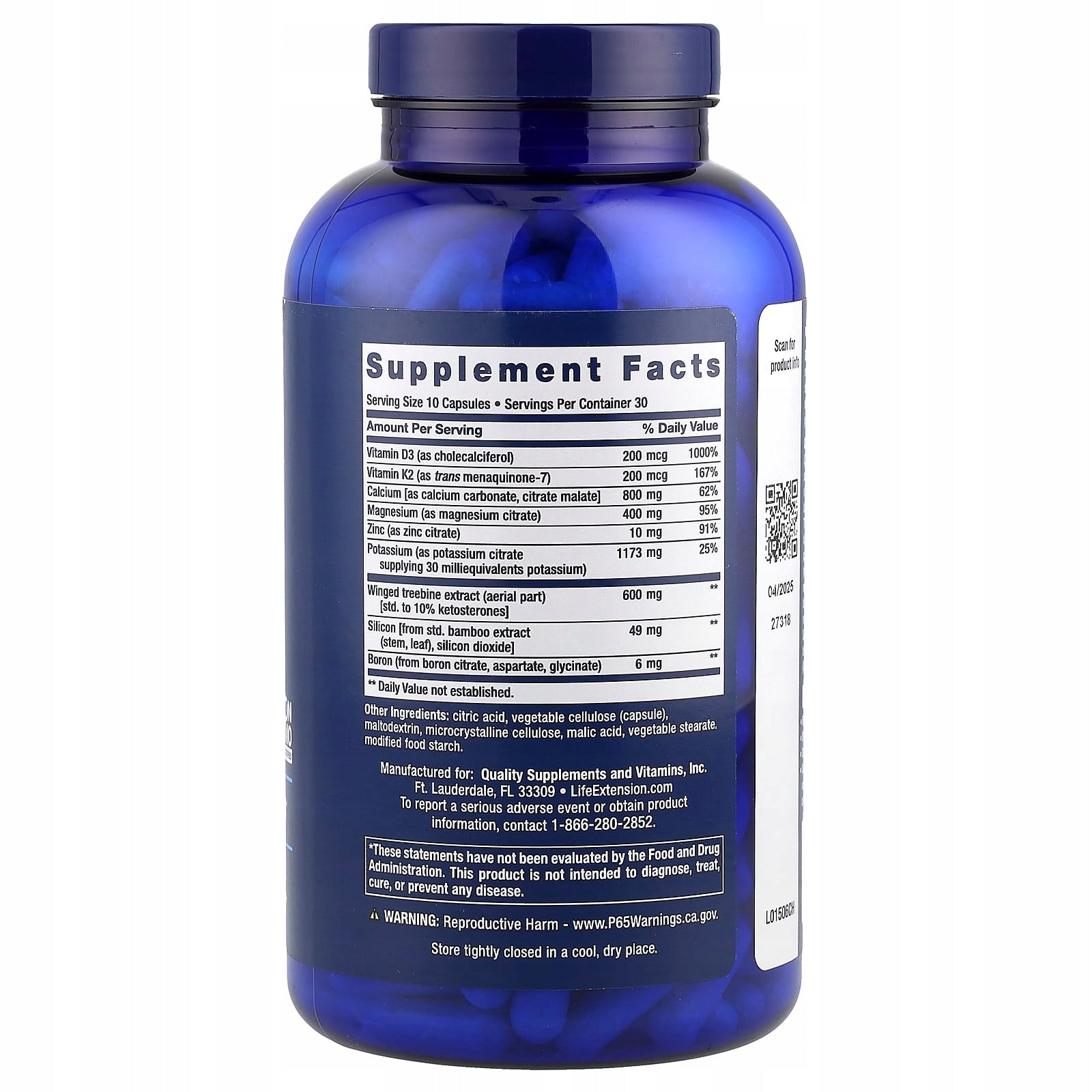 Life Extension, Dr. Strum's Intensive Bone Formula, 300 capsules Brand Life Extension
