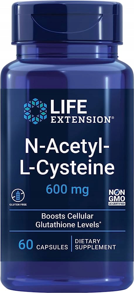 Life Extension N-Acetyl-L-Cysteine 600 mg NAC 60 capsules
