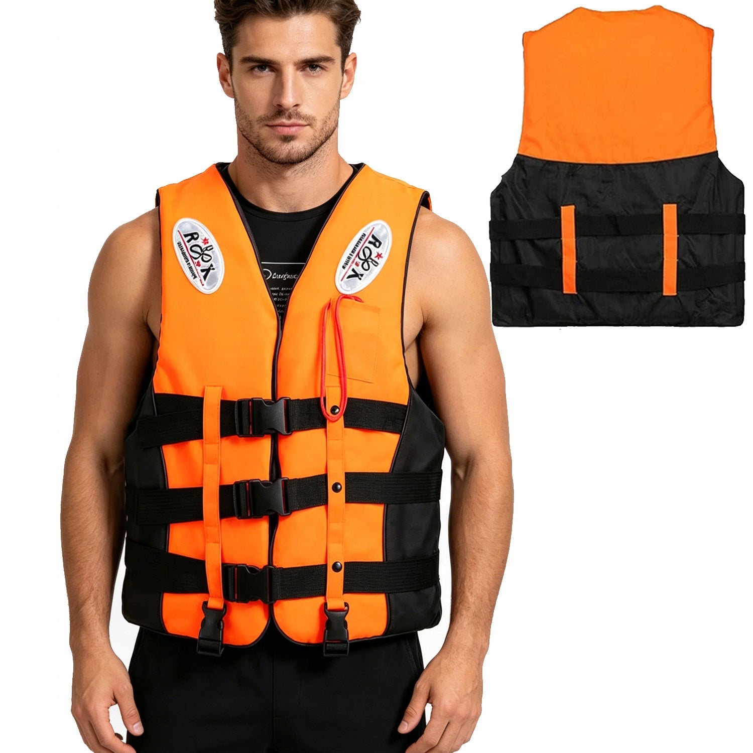 Life Jacket, Adult Vest with Whistle,Universal