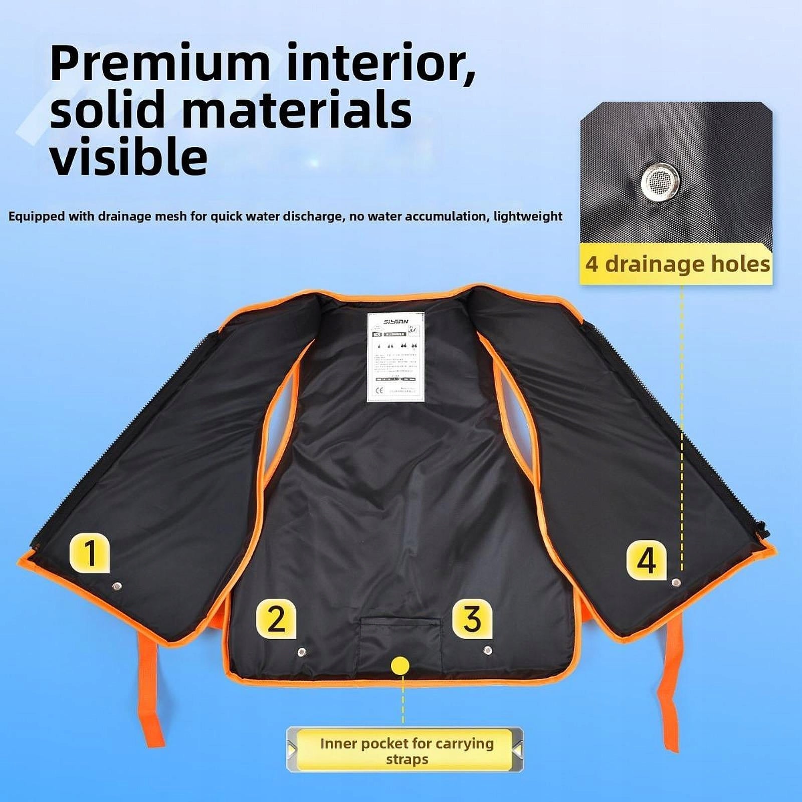 Life Jacket Versatile Learn Swim Life Vest for Kayaking Water Sports XL Brand no brand