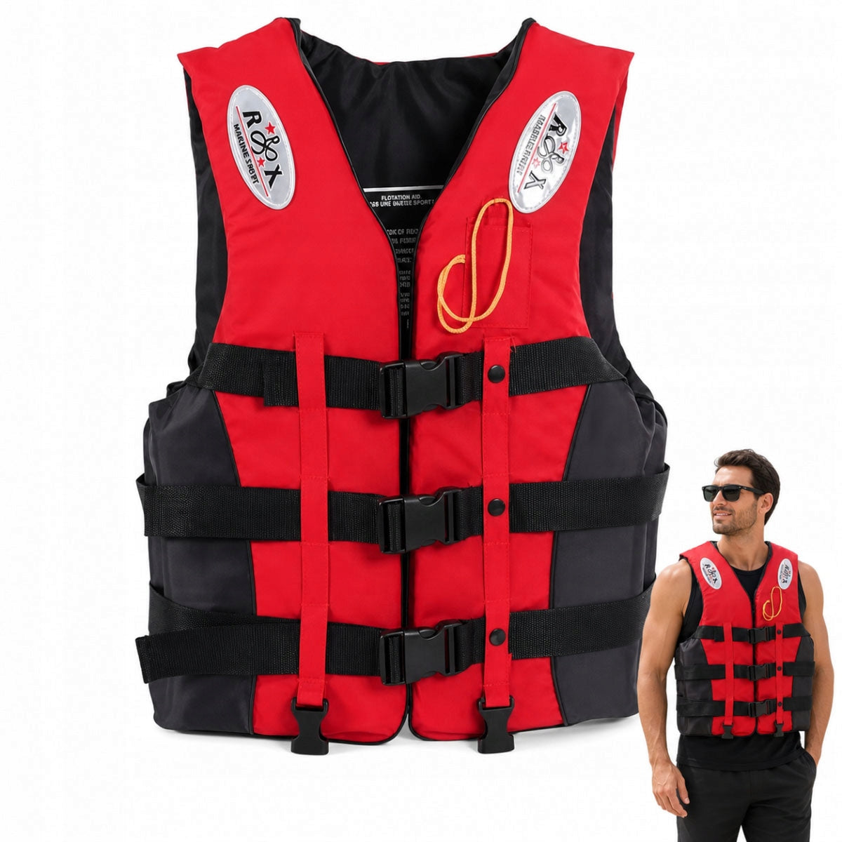 Life Jacket for Adult Children 85-110kg Adjustable Vest