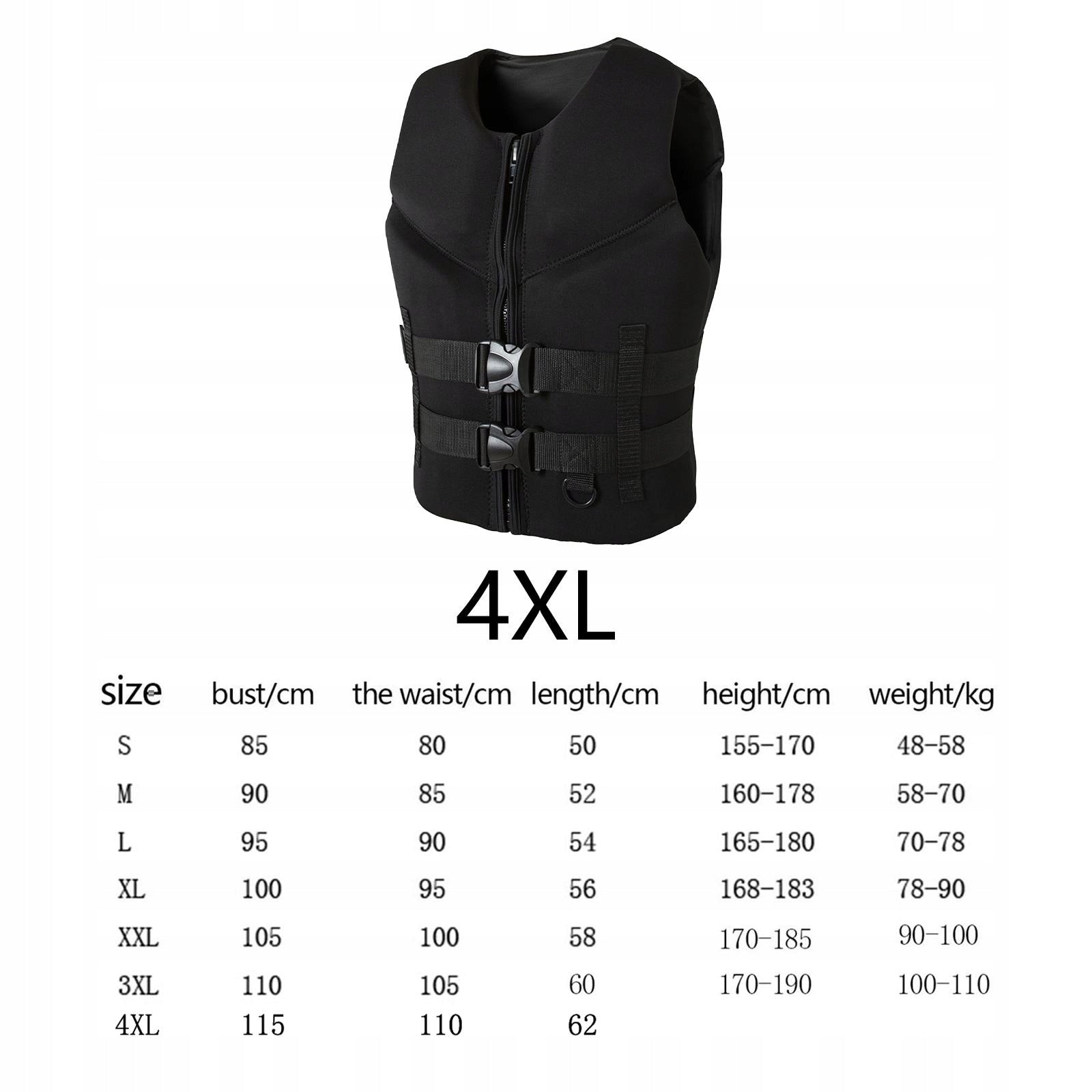 Life Vest Portable Adults Swim Jacket Sleeveless Life Jacket Swim Vest 4XL Packaging status original