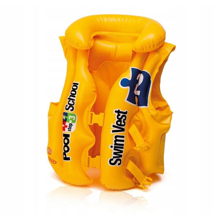 Life jacket life vest for swimming lessons yellow INTEX 58660 3-6 years
