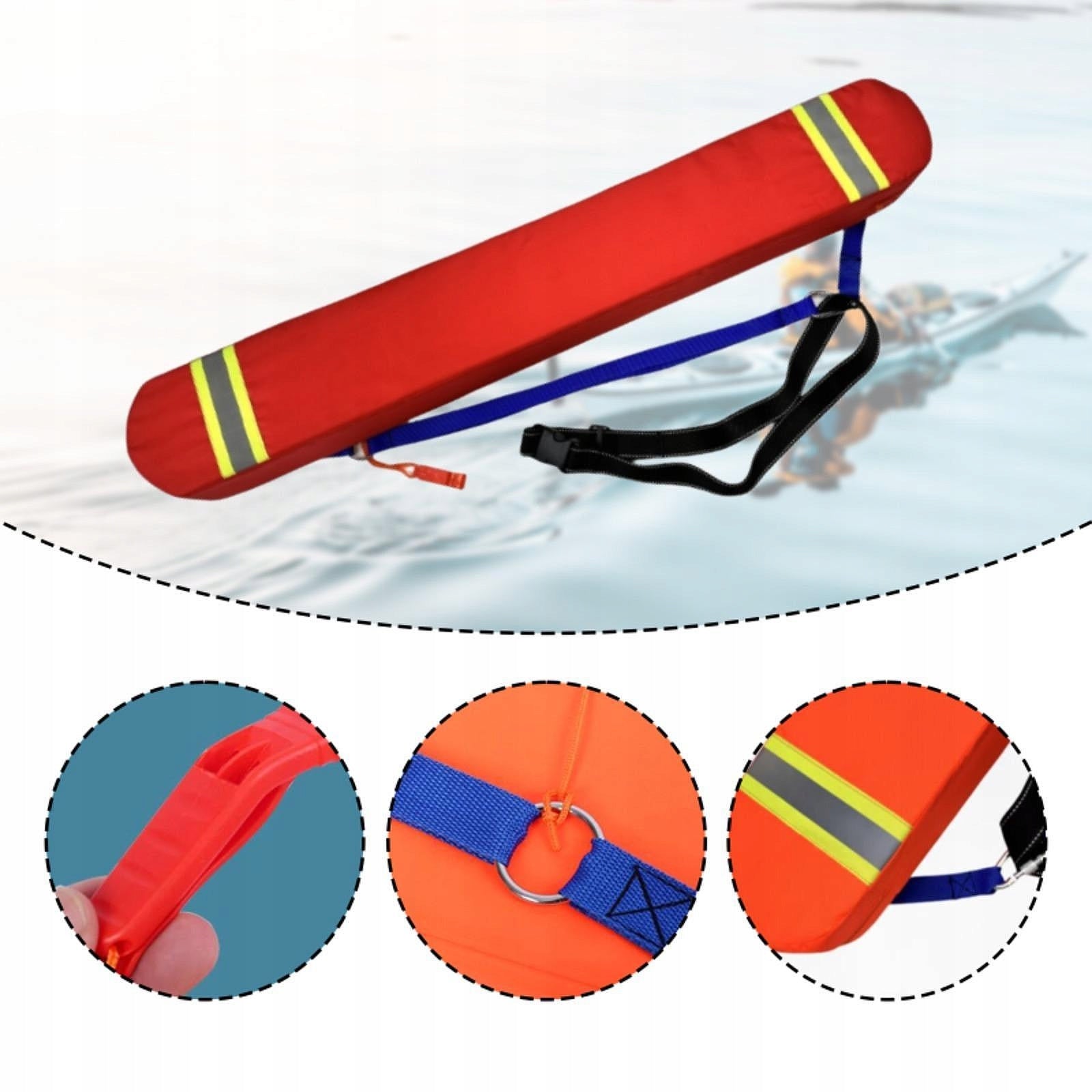 Lifeguard Rescue Tube with Whistle Multipurpose Water Rescue Gear red Kind other