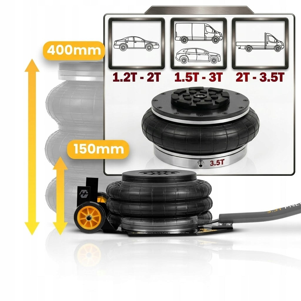 Lift 3,5 t.strong car pneumatic rubber,lift 15 to 40cm Manufacturer code POD831
