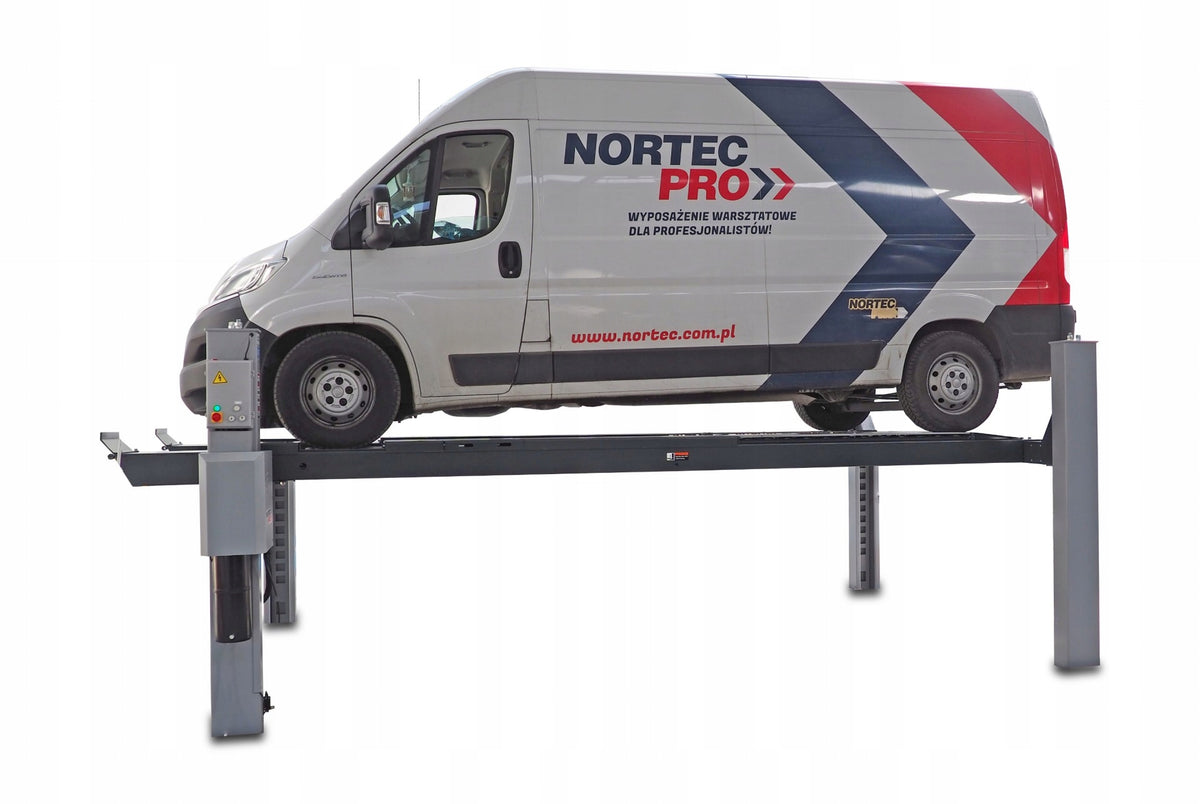 Lift 6,4 t 4 COLUMNS Long under GEOMETRY Platform NORTEC PRO PO640
