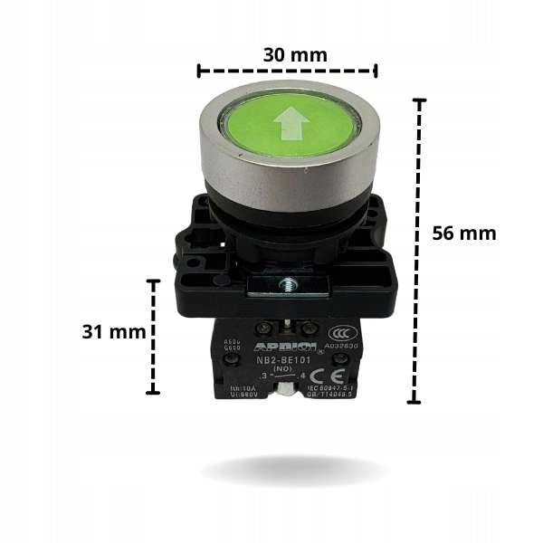Lift button - green with arrow (up-down) 1 x NO EAN (GTIN) 5906817803832