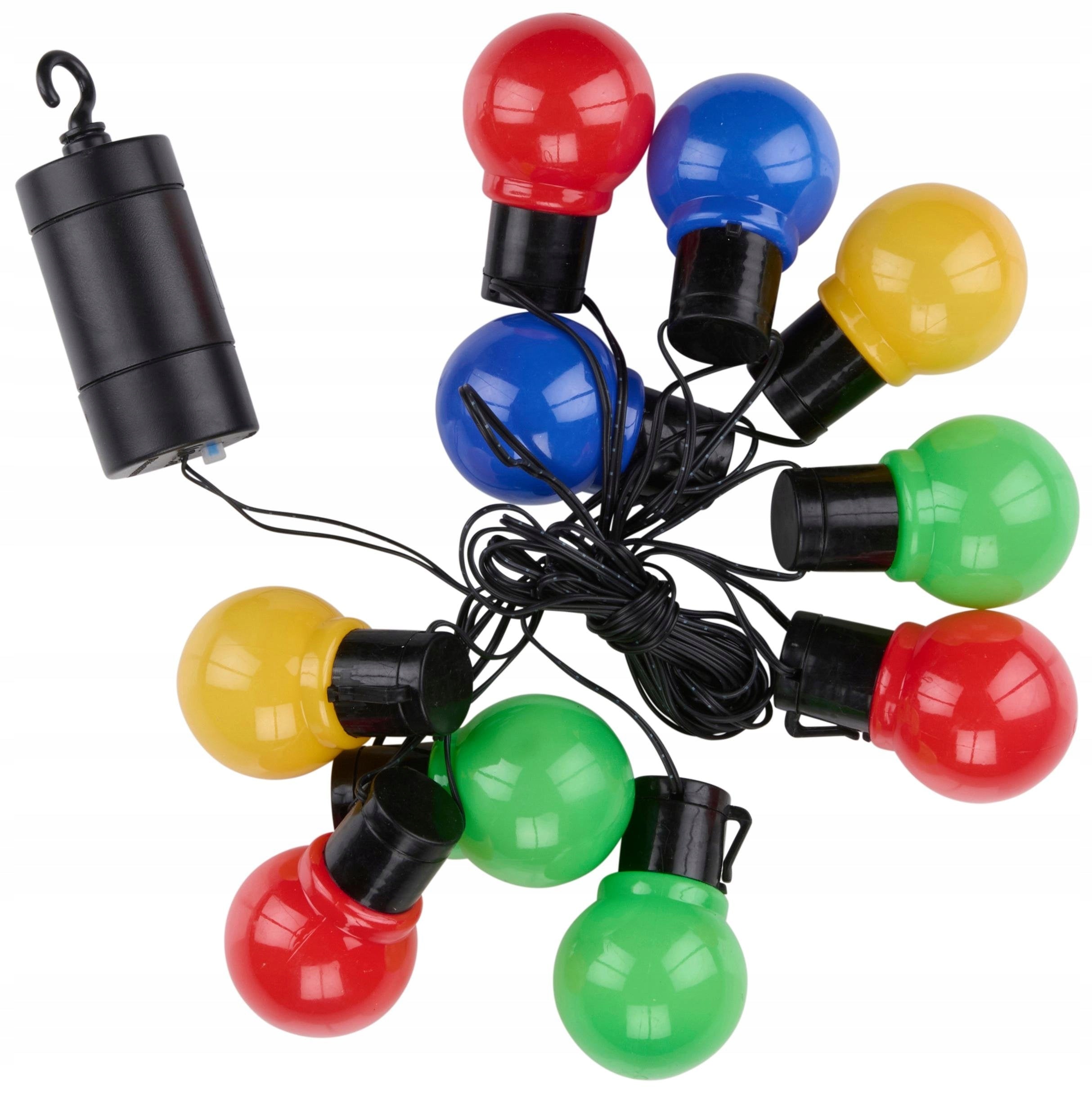Light Chain Colorful Bulbs Garland 10 LED Multicolor 6m Battery Operated