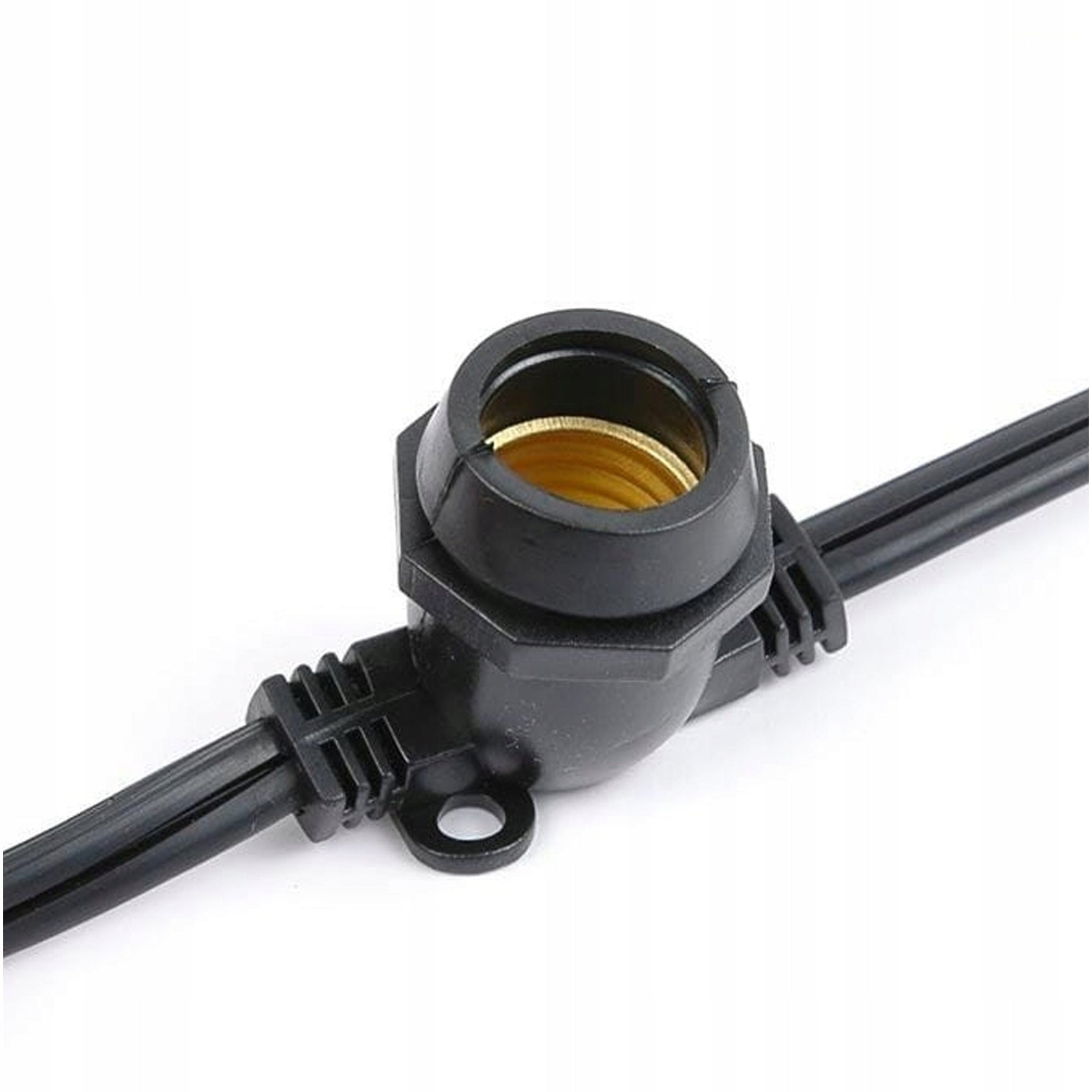 Light chain + 20 E27 dustproof IP44 plot garden garland black Packaging status original