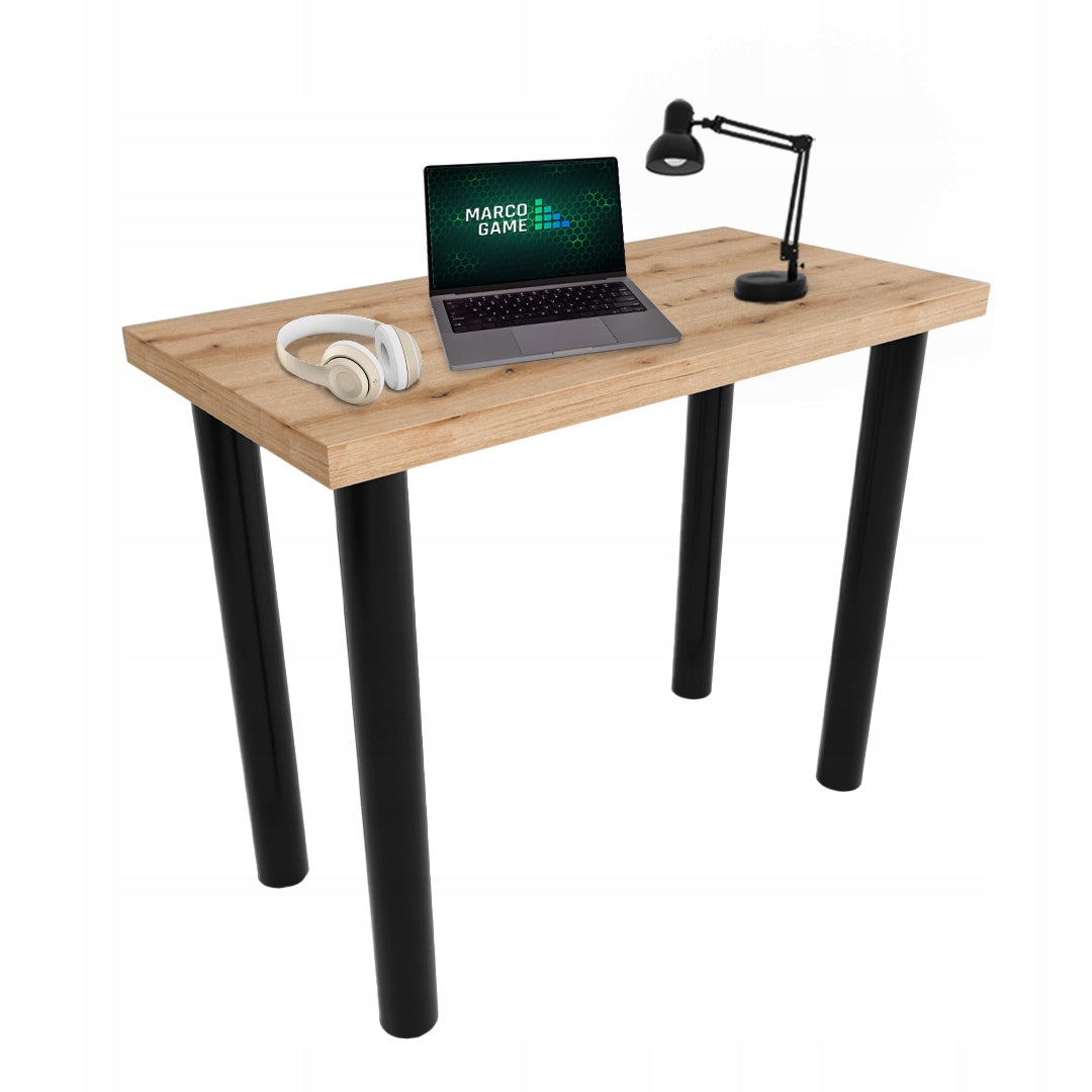 Light industrial desk LOFT MARCO GAME ROCK top oak evoke 80x40cm