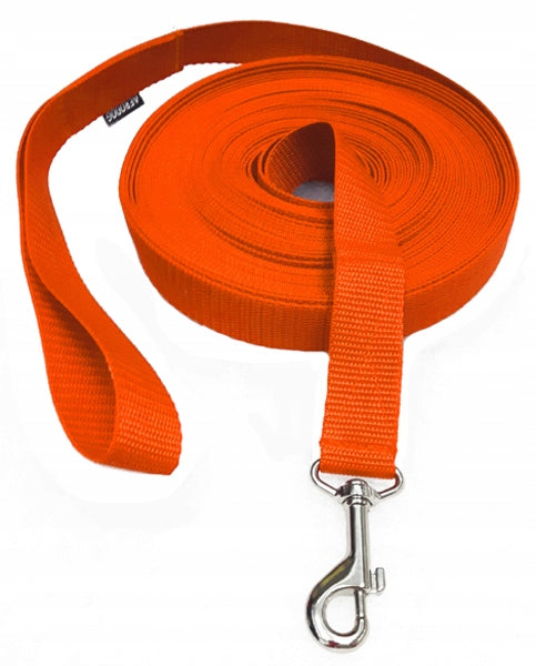 Light leash TRAINING 10m/2,5cm - collar M - colours to choose from Trade name Treningowa