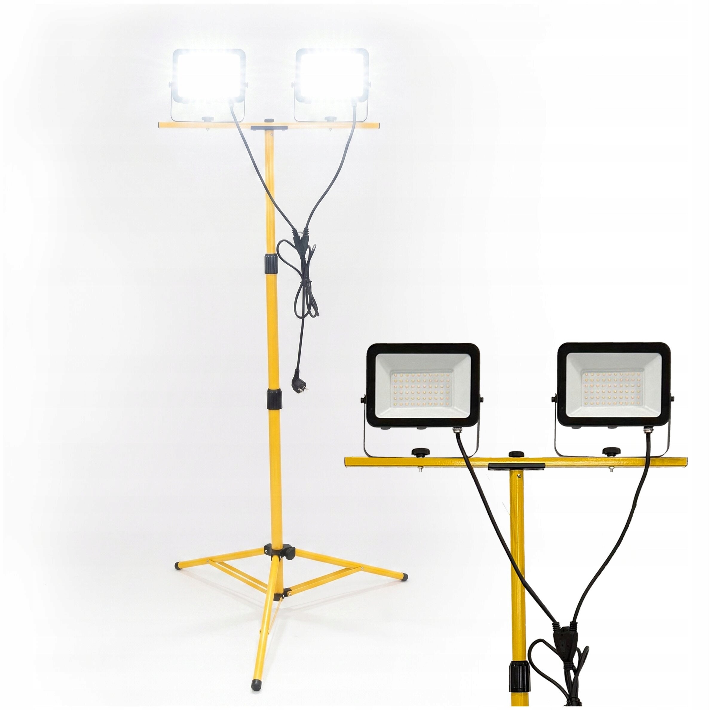 LightLogic LED SET 2x50W Floodlight Construction Tripod IP65 LL FERON